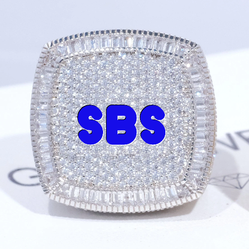 CUSTOM LETTER 3D ICED RING