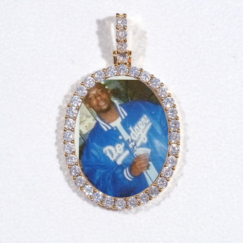 3D Oval Custom Picture Pendant