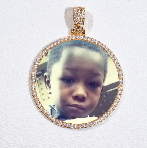 MEDIUM 3D CIRCLE CUSTOM PICTURE PENDANT