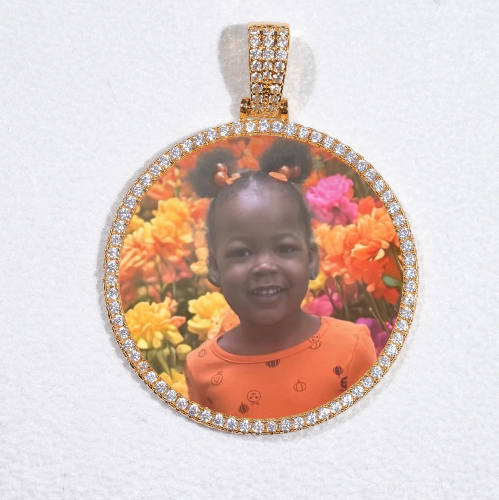 MEDIUM 3D CIRCLE CUSTOM PICTURE PENDANT