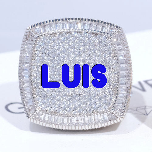 CUSTOM LETTER 3D ICED RING