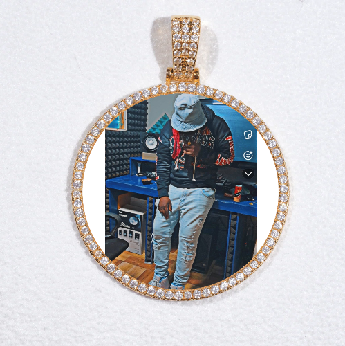 MEDIUM 3D CIRCLE CUSTOM PICTURE PENDANT