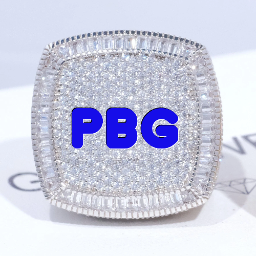 CUSTOM LETTER 3D ICED RING