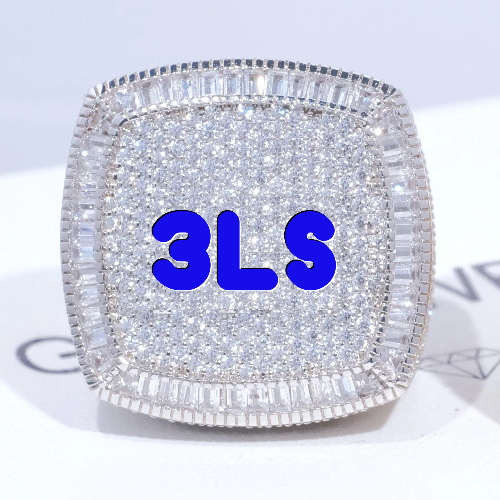 CUSTOM LETTER 3D ICED RING