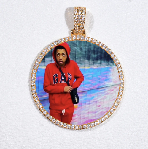 MEDIUM 3D CIRCLE CUSTOM PICTURE PENDANT
