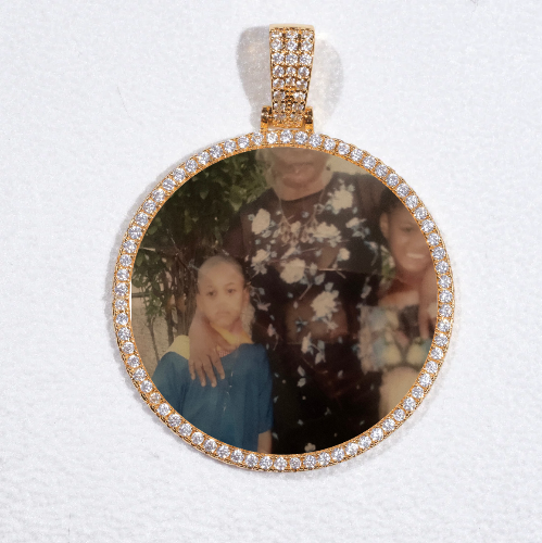 MEDIUM 3D CIRCLE CUSTOM PICTURE PENDANT