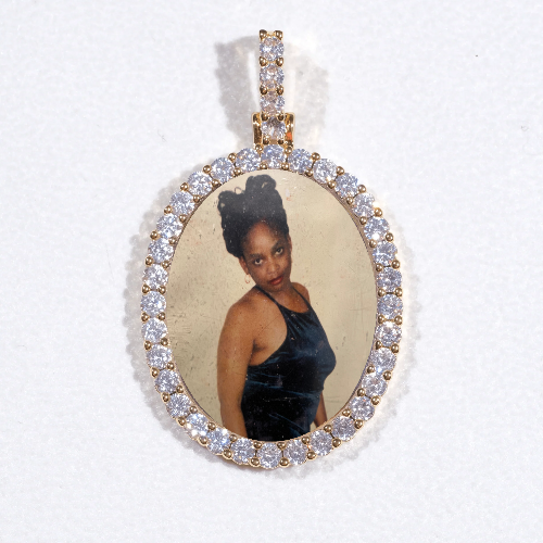 3D Oval Custom Picture Pendant