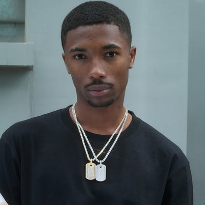 ICED DOG TAG PENDANT