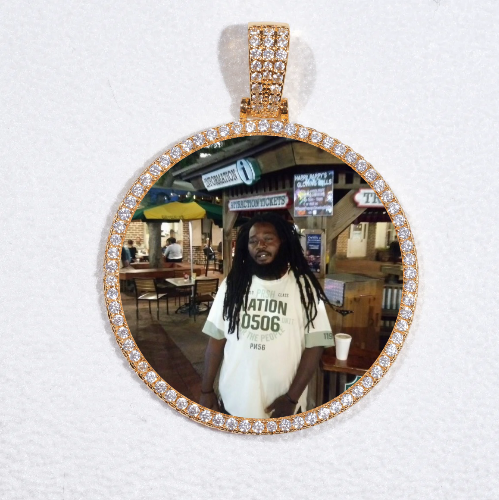 MEDIUM 3D CIRCLE CUSTOM PICTURE PENDANT