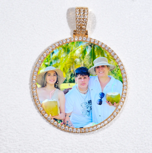 MEDIUM 3D CIRCLE CUSTOM PICTURE PENDANT