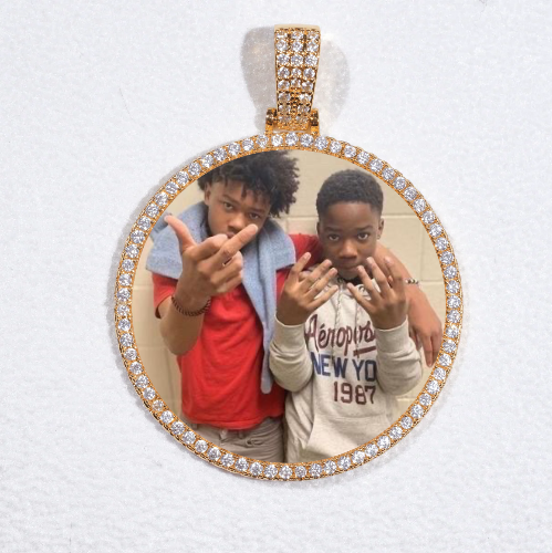 MEDIUM 3D CIRCLE CUSTOM PICTURE PENDANT