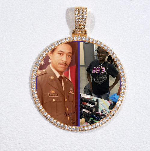 MEDIUM 3D CIRCLE CUSTOM PICTURE PENDANT