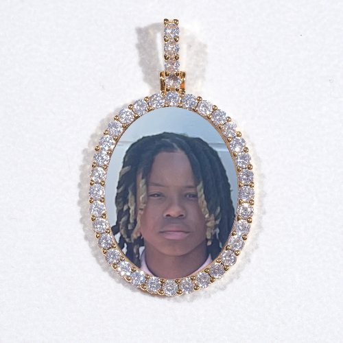 3D Oval Custom Picture Pendant