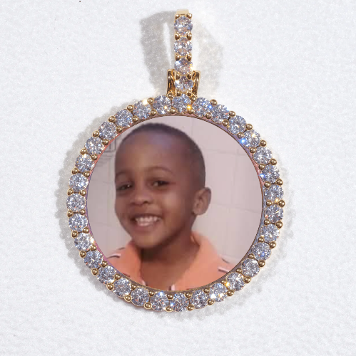 3D CIRCLE CUSTOM PICTURE PENDANT SMALL SIZE