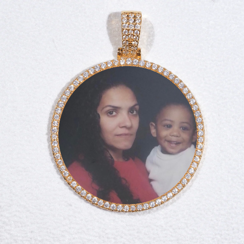 MEDIUM 3D CIRCLE CUSTOM PICTURE PENDANT