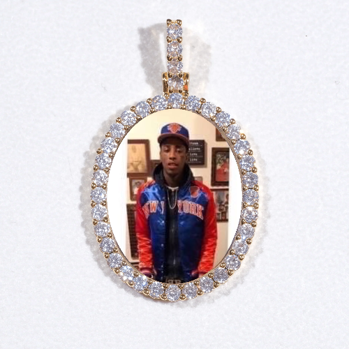 3D Oval Custom Picture Pendant