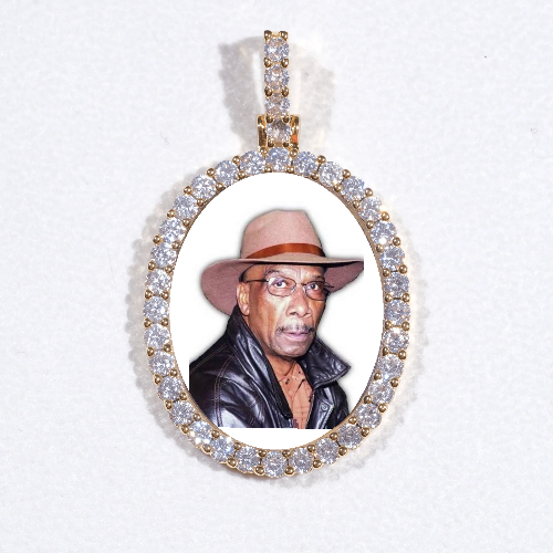 3D Oval Custom Picture Pendant
