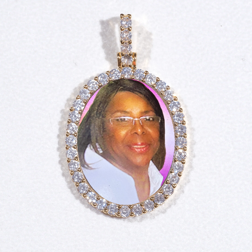 3D Oval Custom Picture Pendant