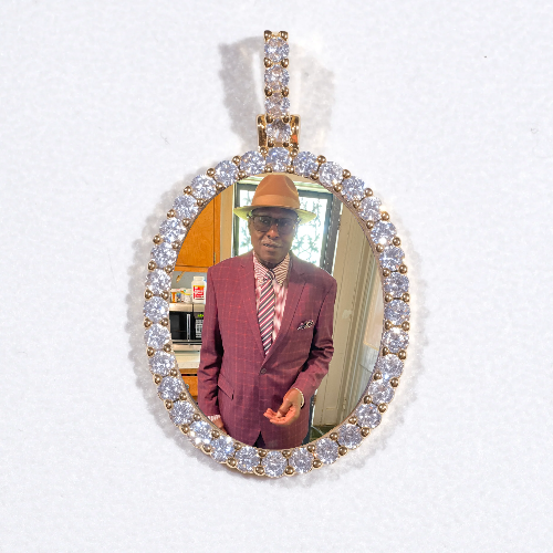 3D Oval Custom Picture Pendant