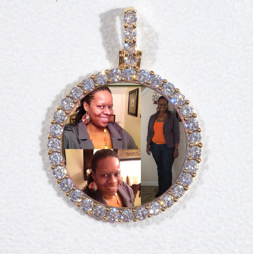 3D CIRCLE CUSTOM PICTURE PENDANT SMALL SIZE