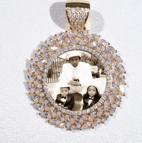 Large 3D Wheat Ear Custom Picture Pendant