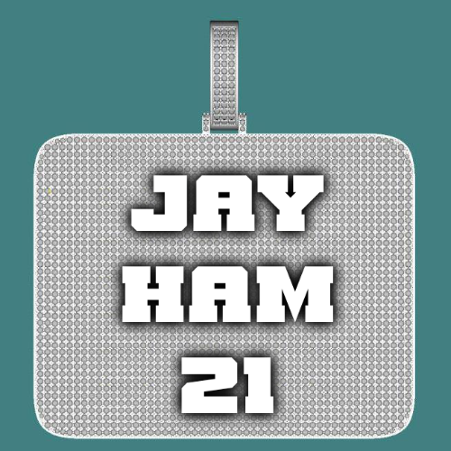 CUSTOM LETTER NECKLACE 3D BIG SQUARE