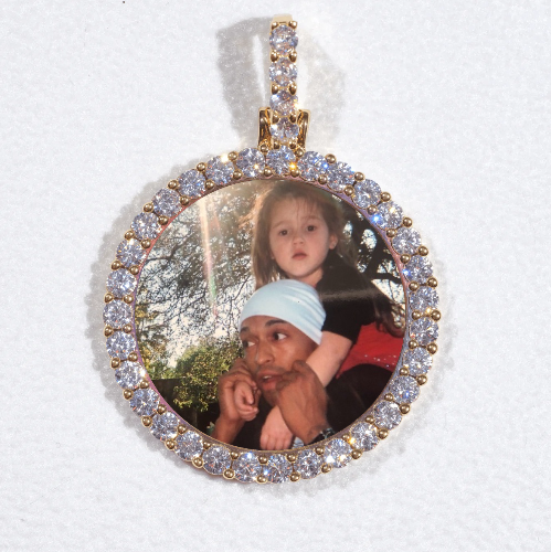 3D CIRCLE CUSTOM PICTURE PENDANT SMALL SIZE