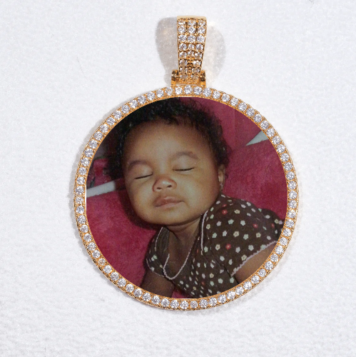 MEDIUM 3D CIRCLE CUSTOM PICTURE PENDANT