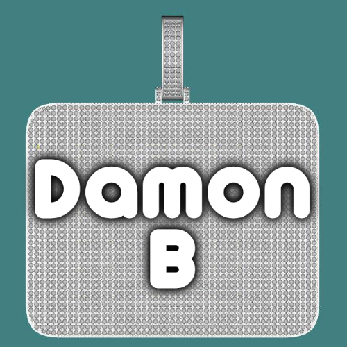 CUSTOM LETTER NECKLACE 3D BIG SQUARE