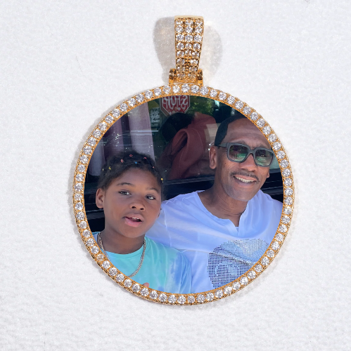 MEDIUM 3D CIRCLE CUSTOM PICTURE PENDANT