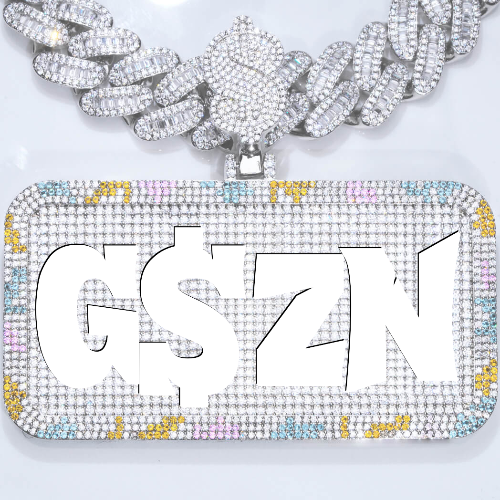 CUSTOM LETTER NECKLACE 3D COLORFUL SQUARE