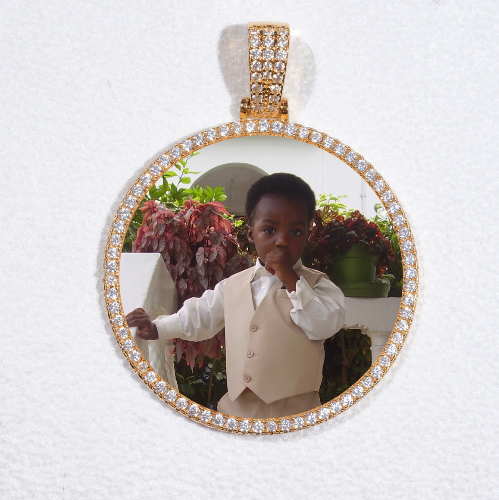 MEDIUM 3D CIRCLE CUSTOM PICTURE PENDANT