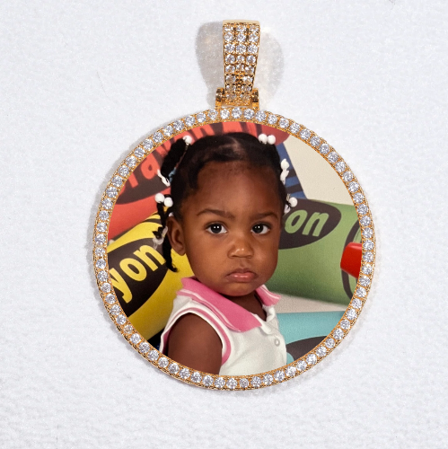 MEDIUM 3D CIRCLE CUSTOM PICTURE PENDANT