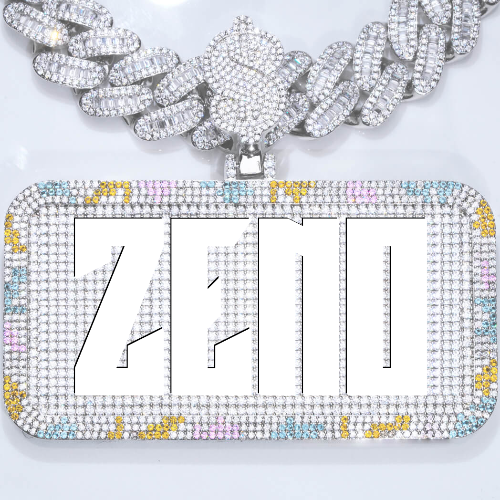 CUSTOM LETTER NECKLACE 3D COLORFUL SQUARE