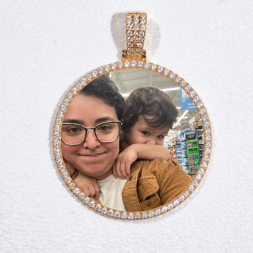 MEDIUM 3D CIRCLE CUSTOM PICTURE PENDANT