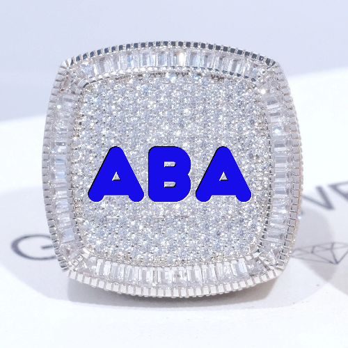 CUSTOM LETTER 3D ICED RING