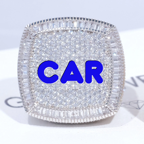 CUSTOM LETTER 3D ICED RING