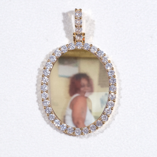 3D Oval Custom Picture Pendant