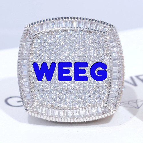 CUSTOM LETTER 3D ICED RING