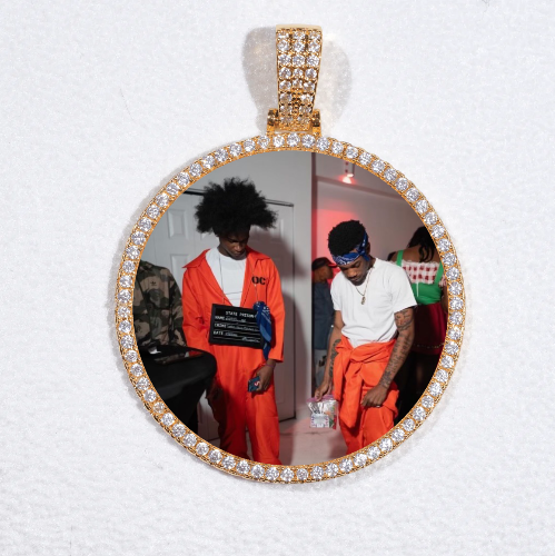MEDIUM 3D CIRCLE CUSTOM PICTURE PENDANT