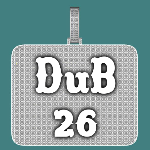 CUSTOM LETTER NECKLACE 3D BIG SQUARE