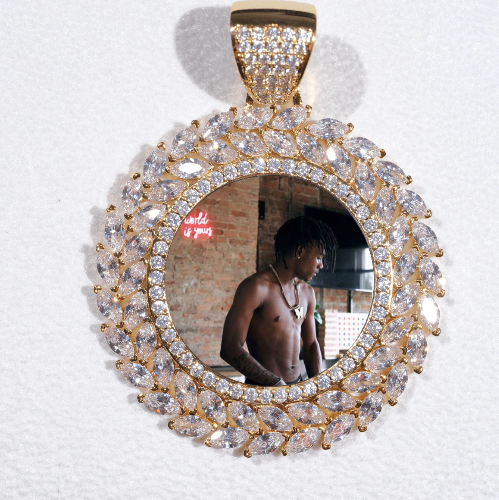 Large 3D Wheat Ear Custom Picture Pendant