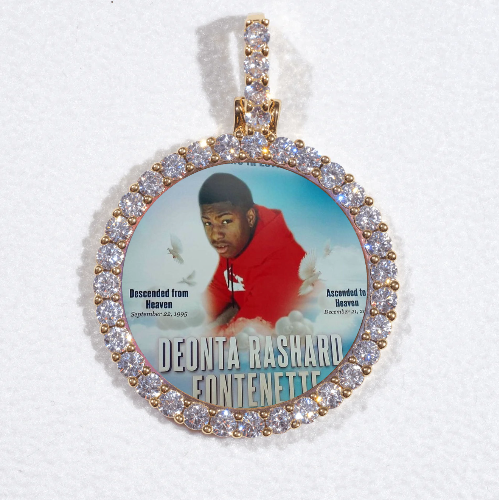 3D CIRCLE CUSTOM PICTURE PENDANT SMALL SIZE