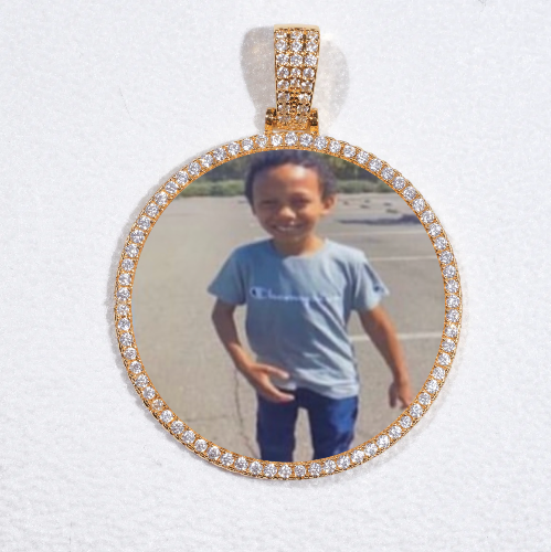 MEDIUM 3D CIRCLE CUSTOM PICTURE PENDANT