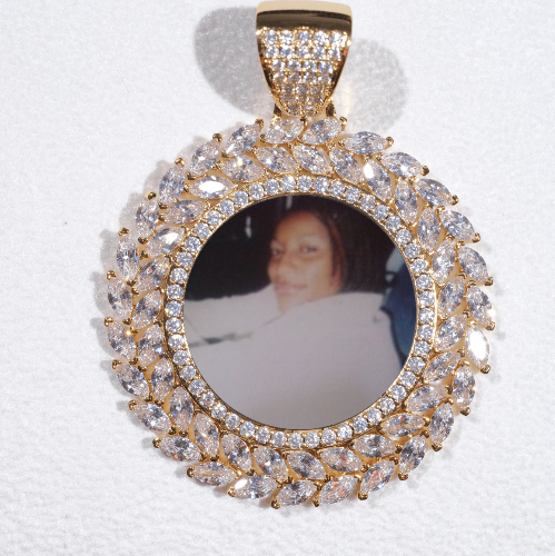 Large 3D Wheat Ear Custom Picture Pendant