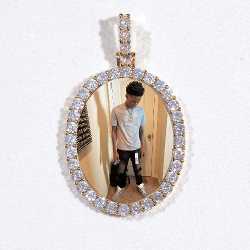 3D Oval Custom Picture Pendant