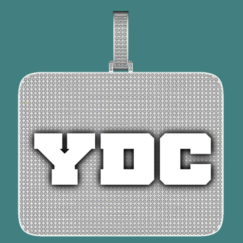 CUSTOM LETTER NECKLACE 3D BIG SQUARE