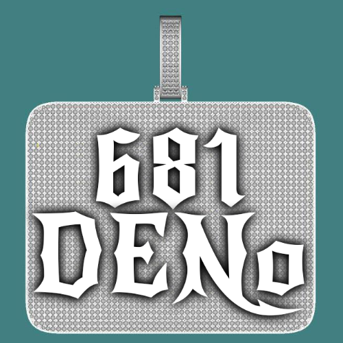 CUSTOM LETTER NECKLACE 3D BIG SQUARE