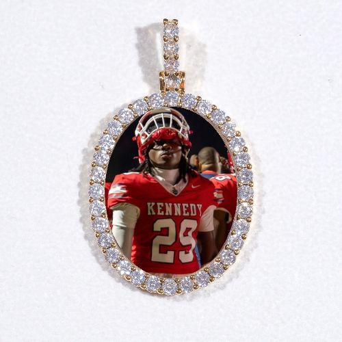 3D Oval Custom Picture Pendant