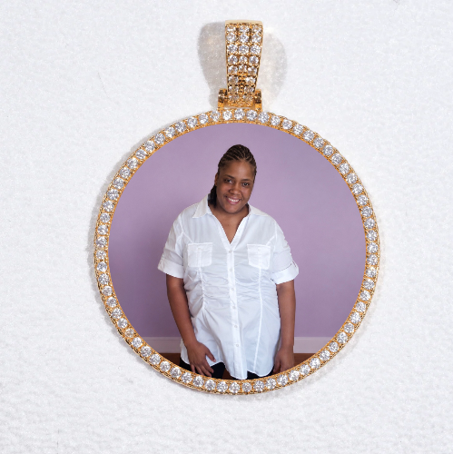 MEDIUM 3D CIRCLE CUSTOM PICTURE PENDANT